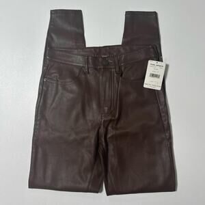 Free People Faux Leather Slim Pant NWT